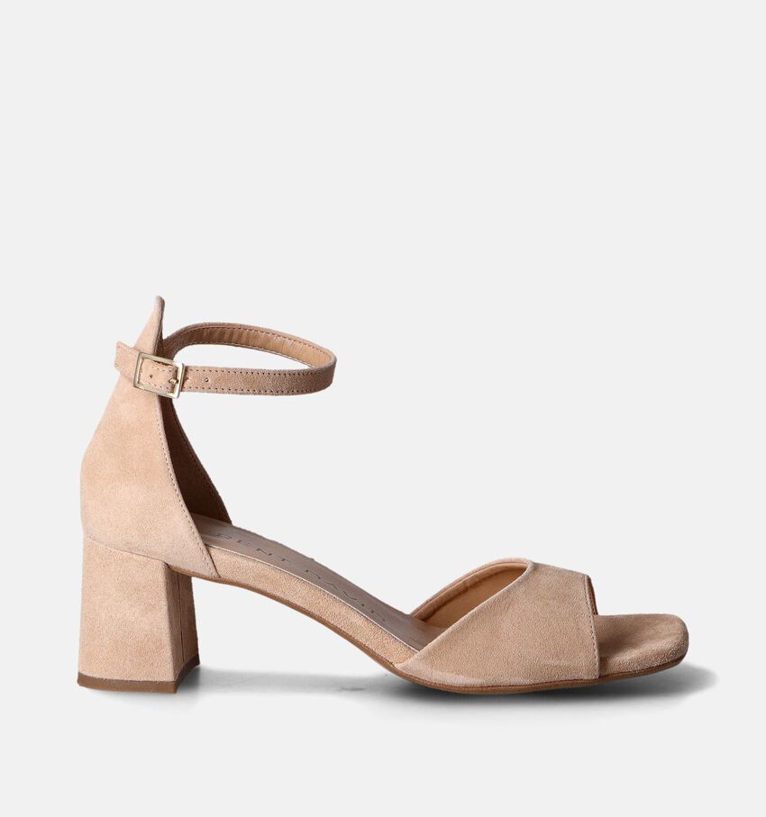 Laurent David Beige Sandalen met gesloten hiel