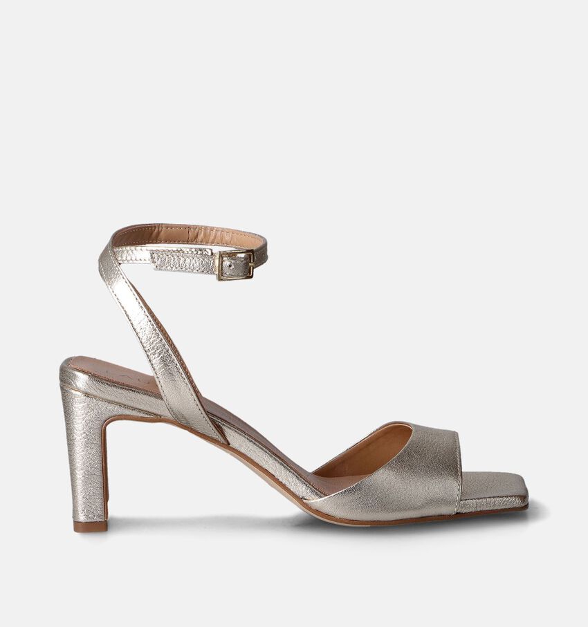 Laurent David Gouden Sandalen met hak