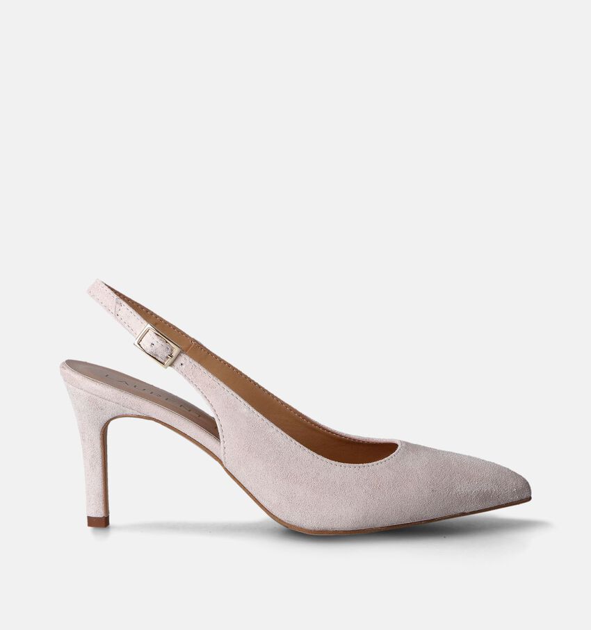 Laurent David Beige Slingback pumps