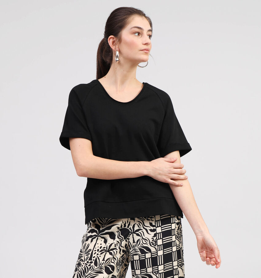 Reu Mazarine Smile Zwart T-shirt