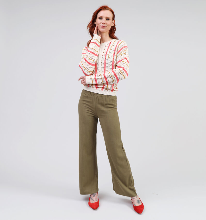 Reu Mazarine Cola Pantalon habillé en Vert khaki