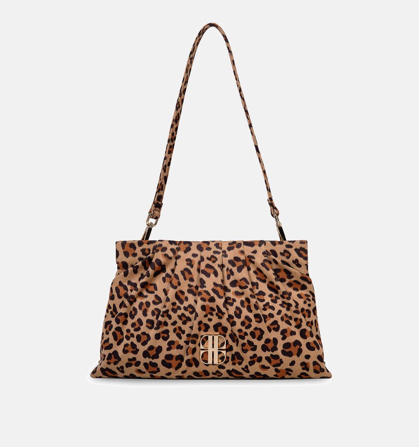 Laurent David Leopard Bruine Schoudertas