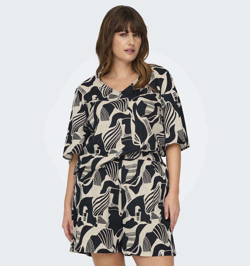 ONLY Carmakoma Malusi Zwarte Blouse