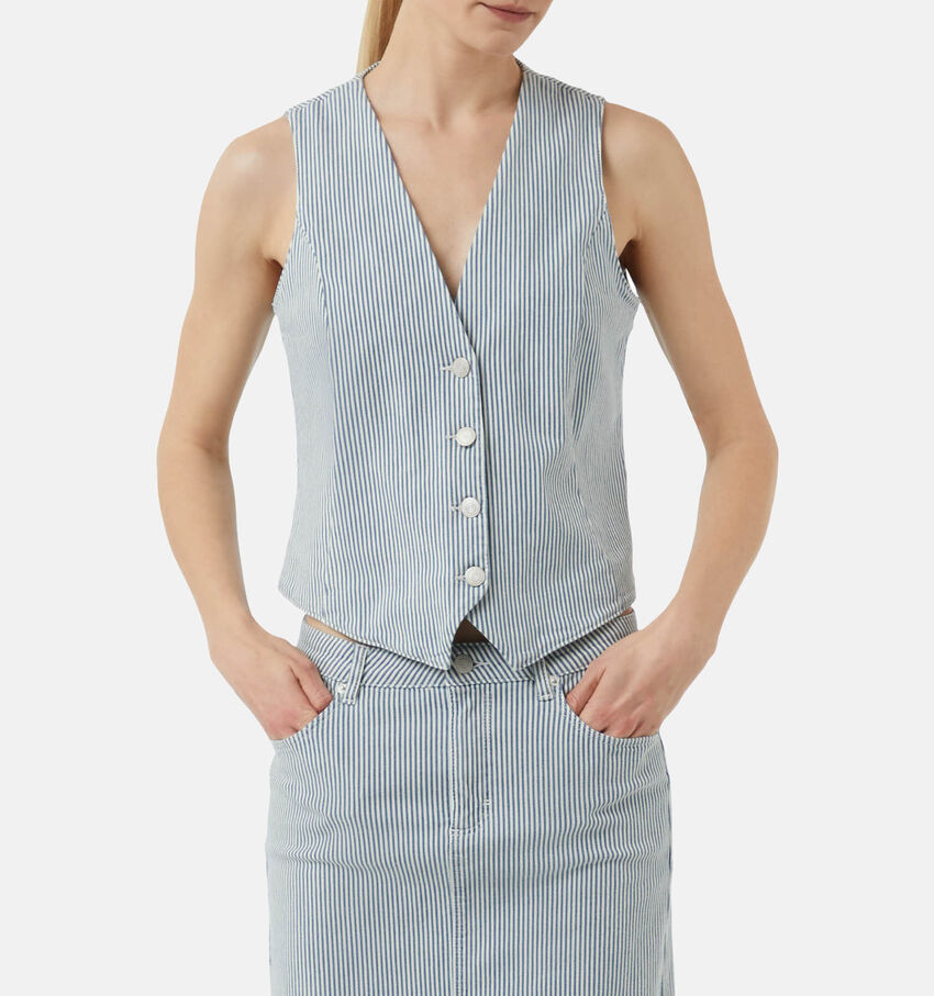 comma casual identity Blauwe Gilet