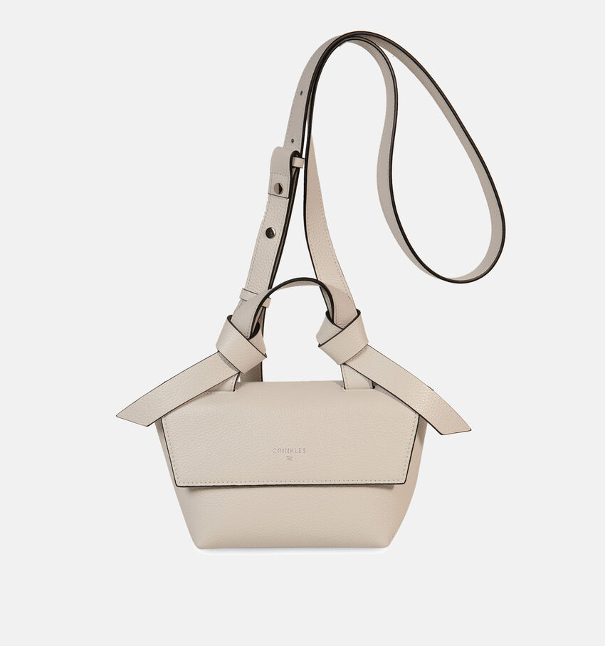 Crinkles Beige Crossbody tas