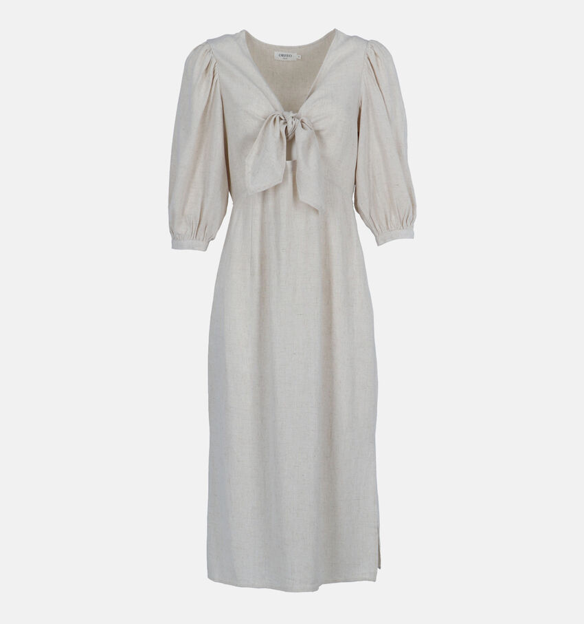 Orfeo Lemma Beige Midi jurk