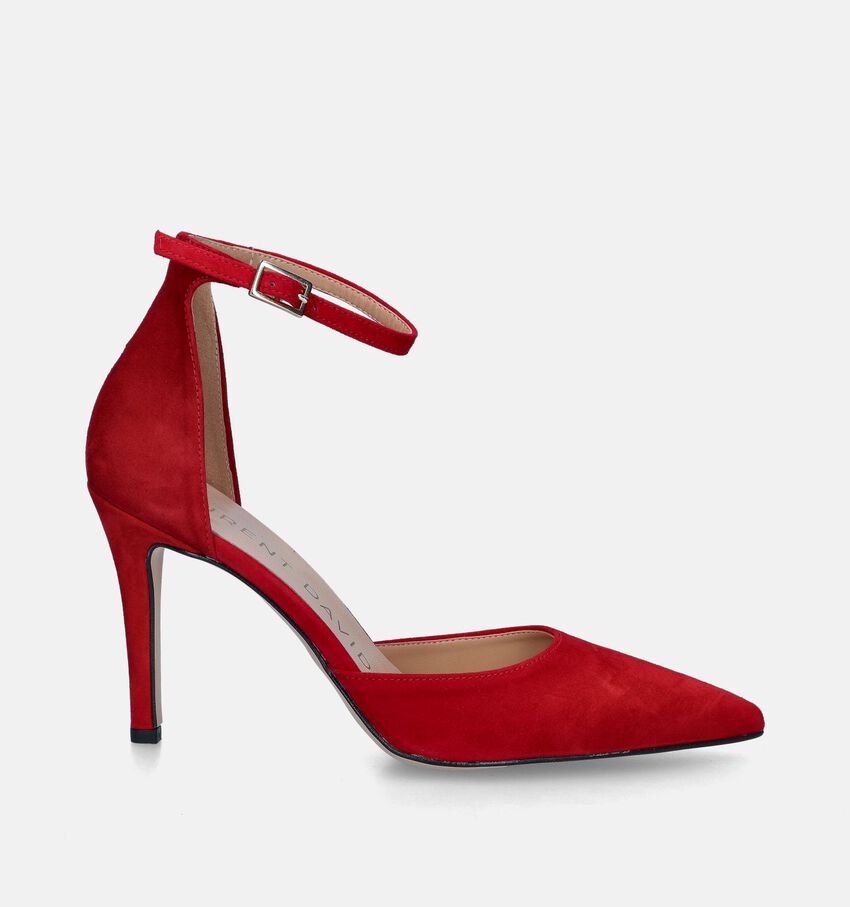 Laurent David Rode Pumps met gespje