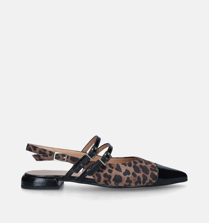 Laurent David Bruine Slingback ballerina's