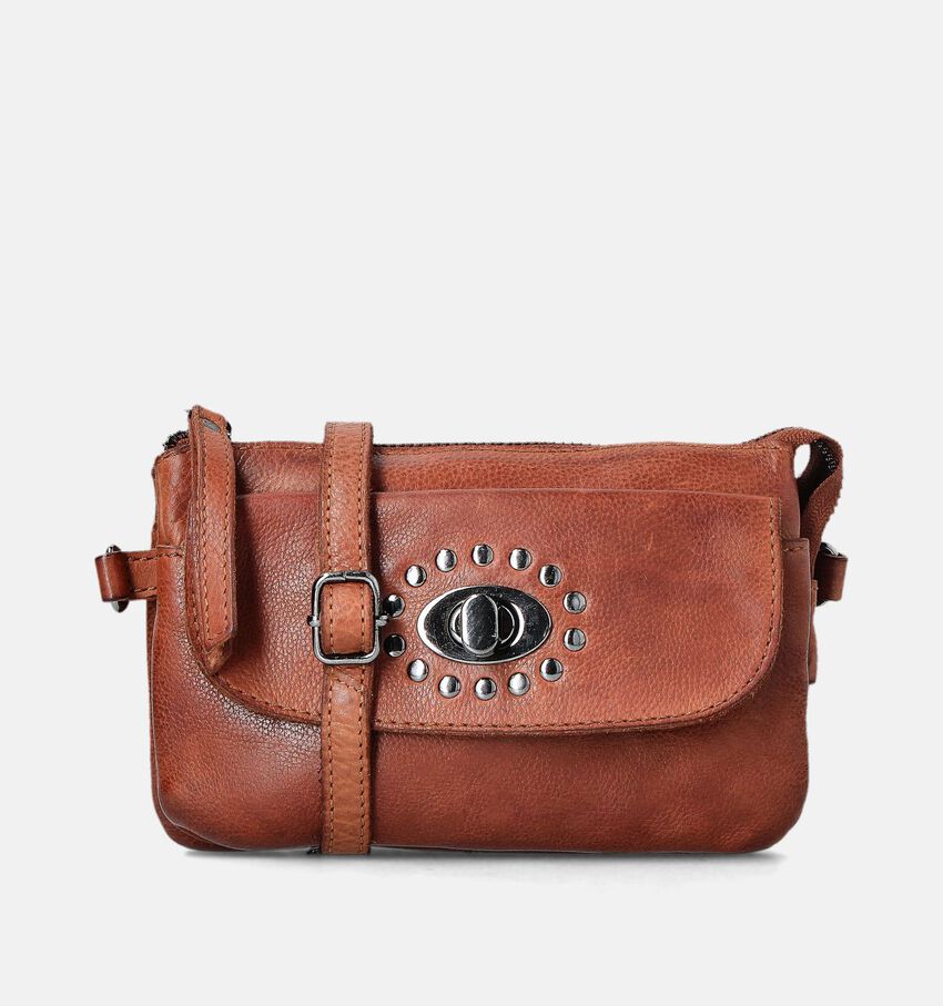 Bear Design Cognac Crossbody tas