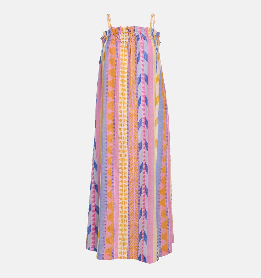 Minus Toya Lila/Oranje Midi Jurk