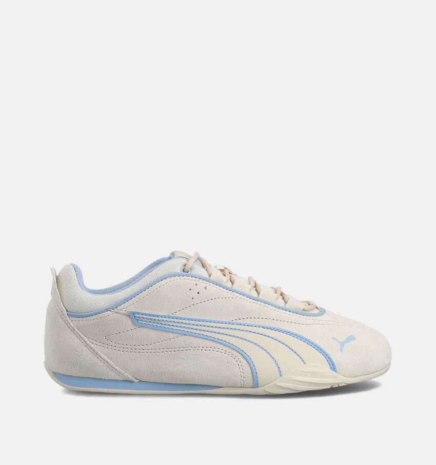 Puma Catch Sole Ecru/Lichtblauwe Sneakers