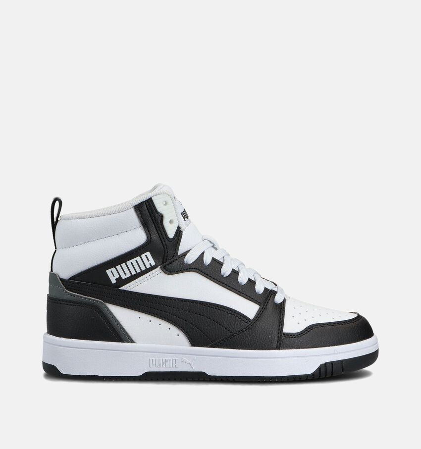 Puma Rebound V6 Mid Zwarte/Witte Hoge Sneakers