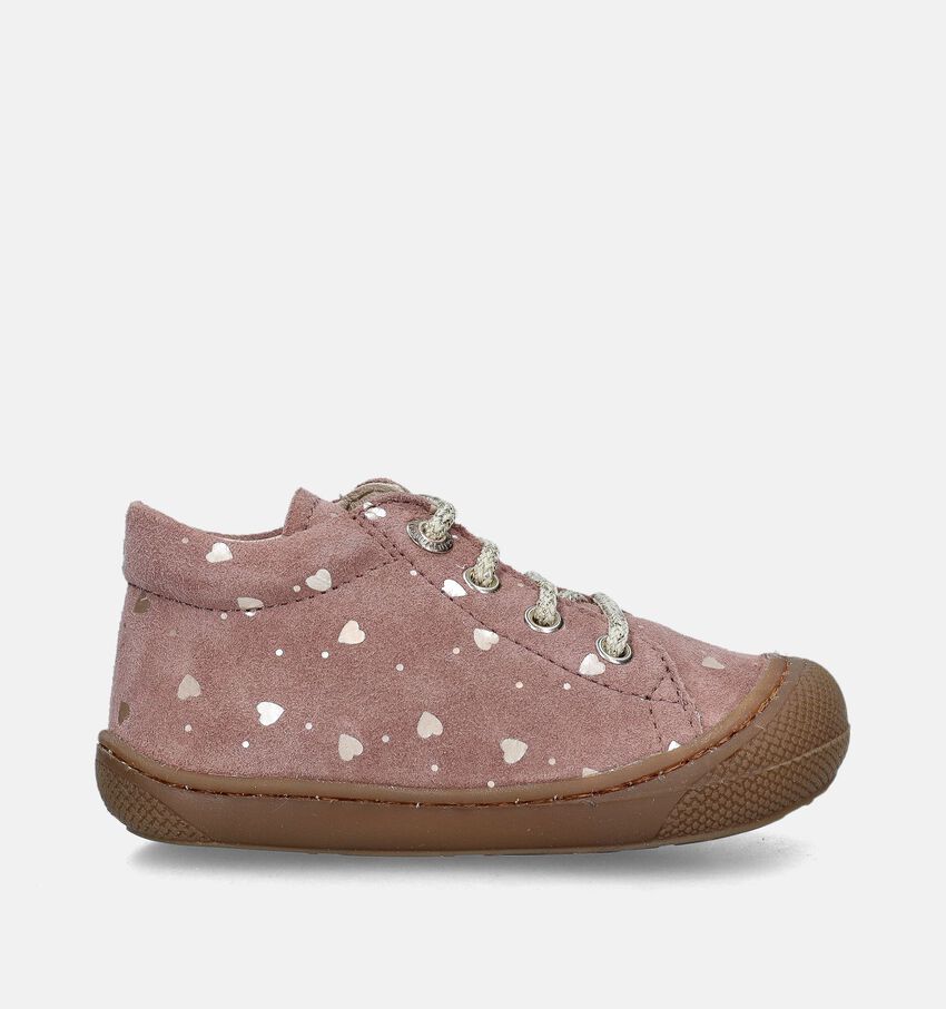 Naturino Cocoon Suede Roze Babyschoentjes