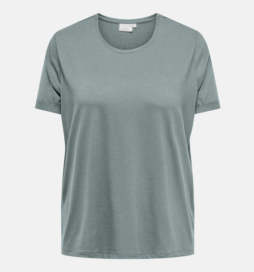 ONLY Carmakoma Moster Groen Basic T-shirt