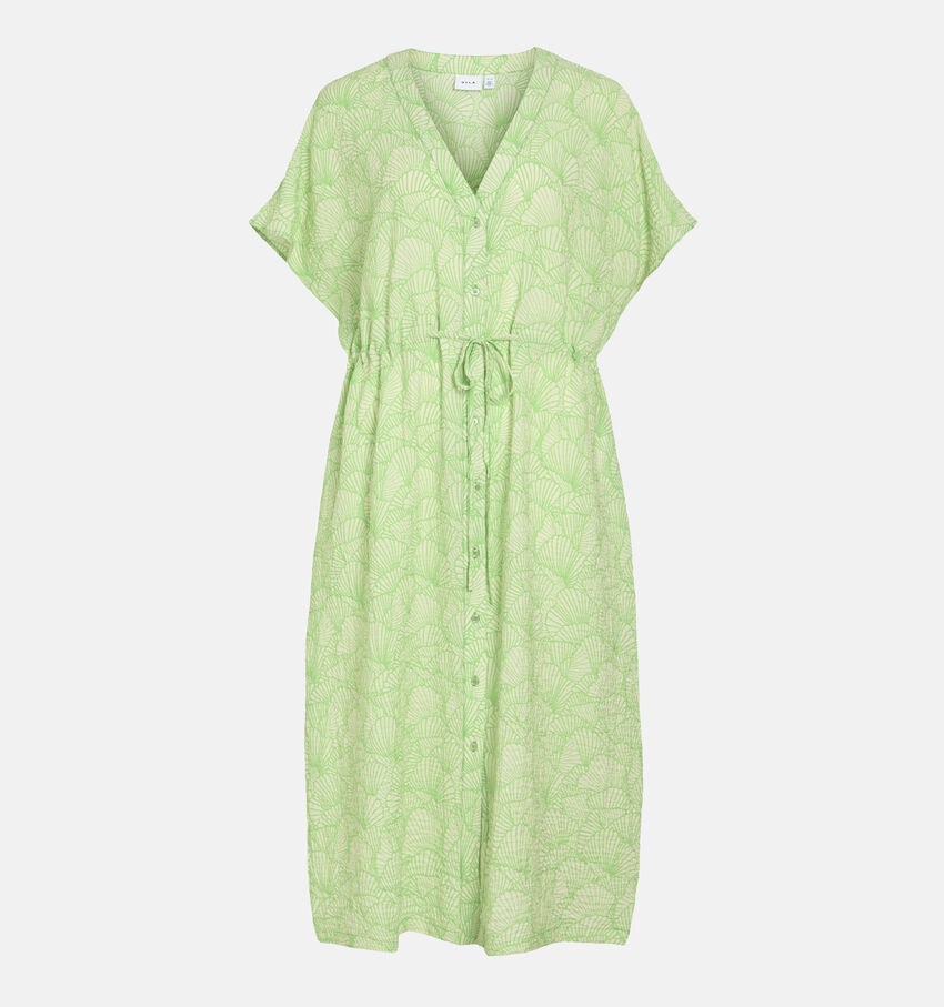 Vila Limia Lona Groene Midi Jurk