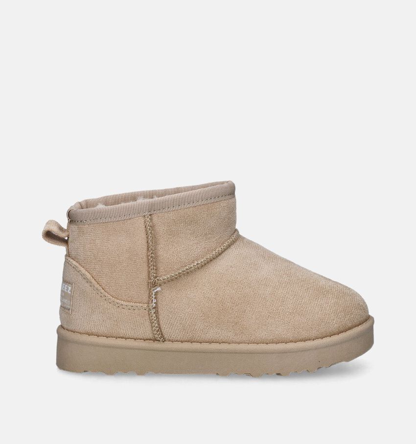 Braqeez Bottines Fourrées en Beige