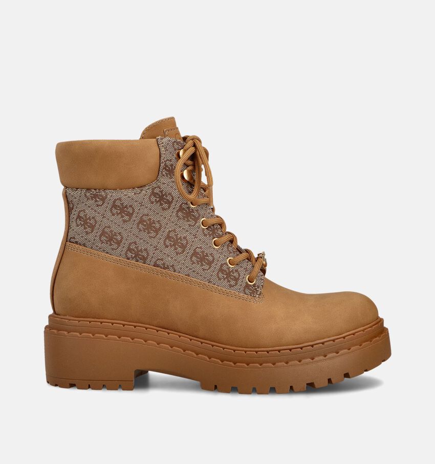 Guess Leads Boots à lacets en Camel