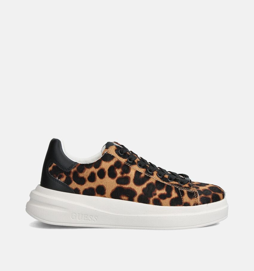 Guess Elbina Baskets habillées en Marron/Leopard