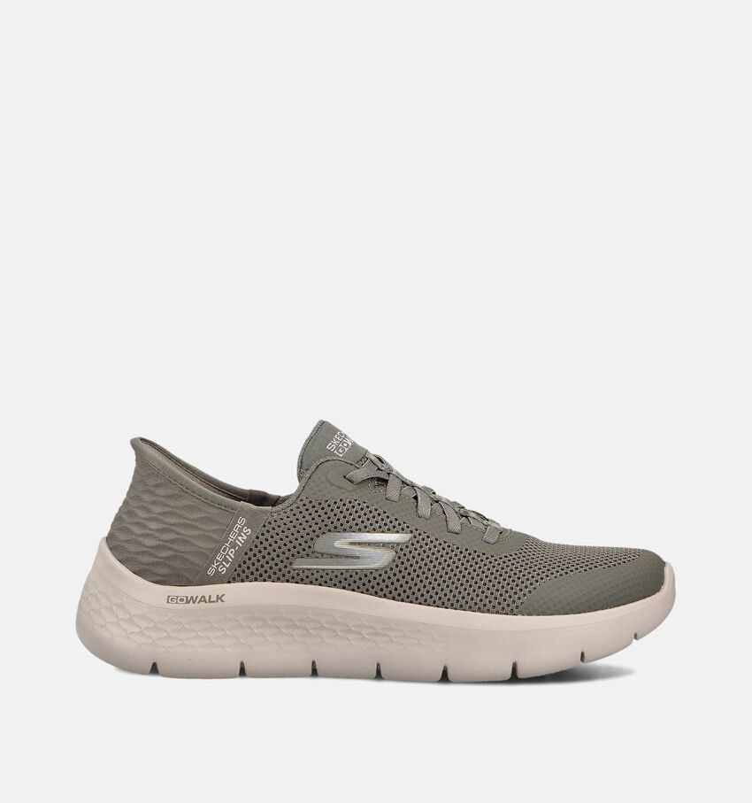 Skechers GO WALK FLEX GRAND ENTRY Baskets sportives en Vert kaki/Gris