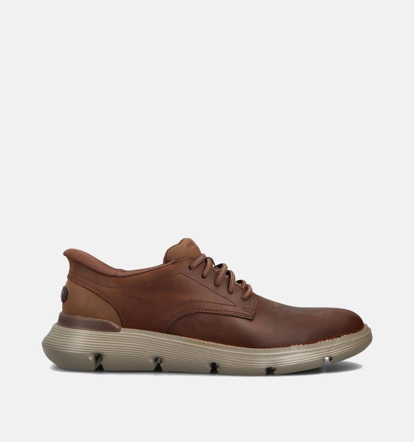 Skechers Garza Chaussures plates en Marron