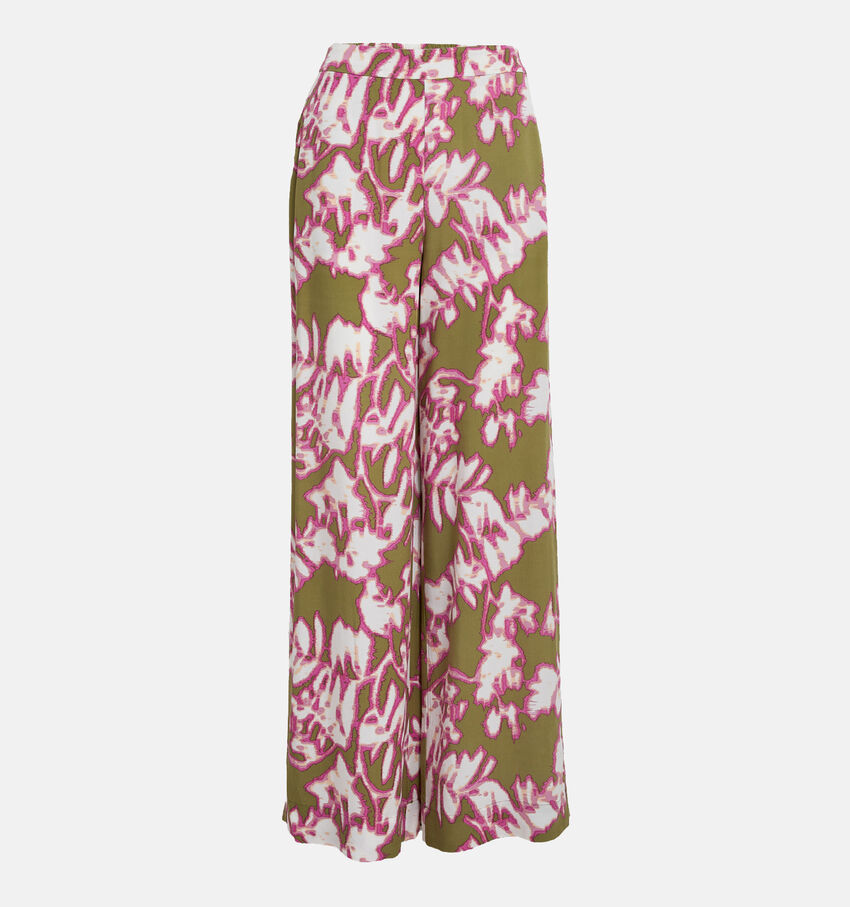Minus Etia Pantalon en Vert/Rose