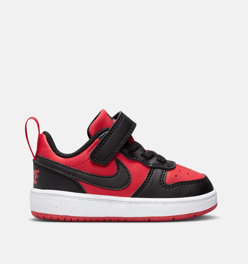 Nike Court Borough 2 Zwarte/Rode Sneakers