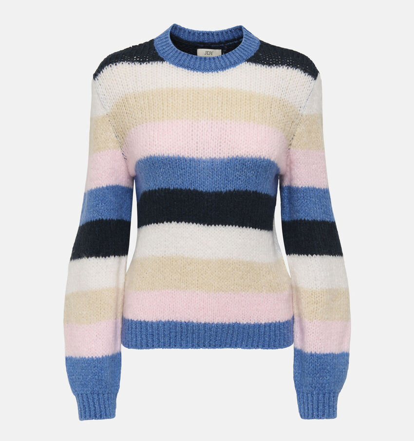 JDY Dinea Blauwe/Witte Trui met Strepenprint