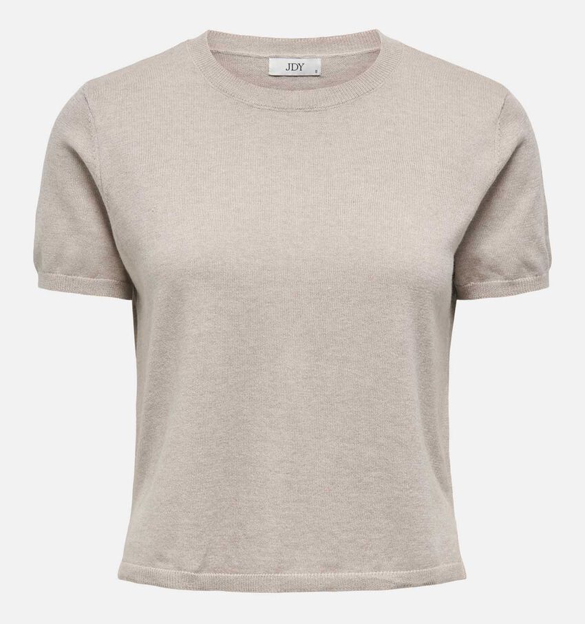 JDY Bodil Knit Beige T-shirt Korte Mouwen