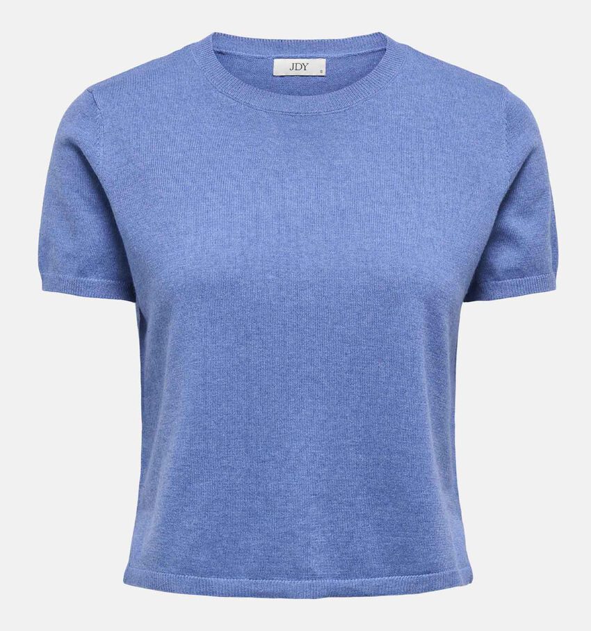 JDY Bodil Knit Blauwe T-shirt Korte Mouwen