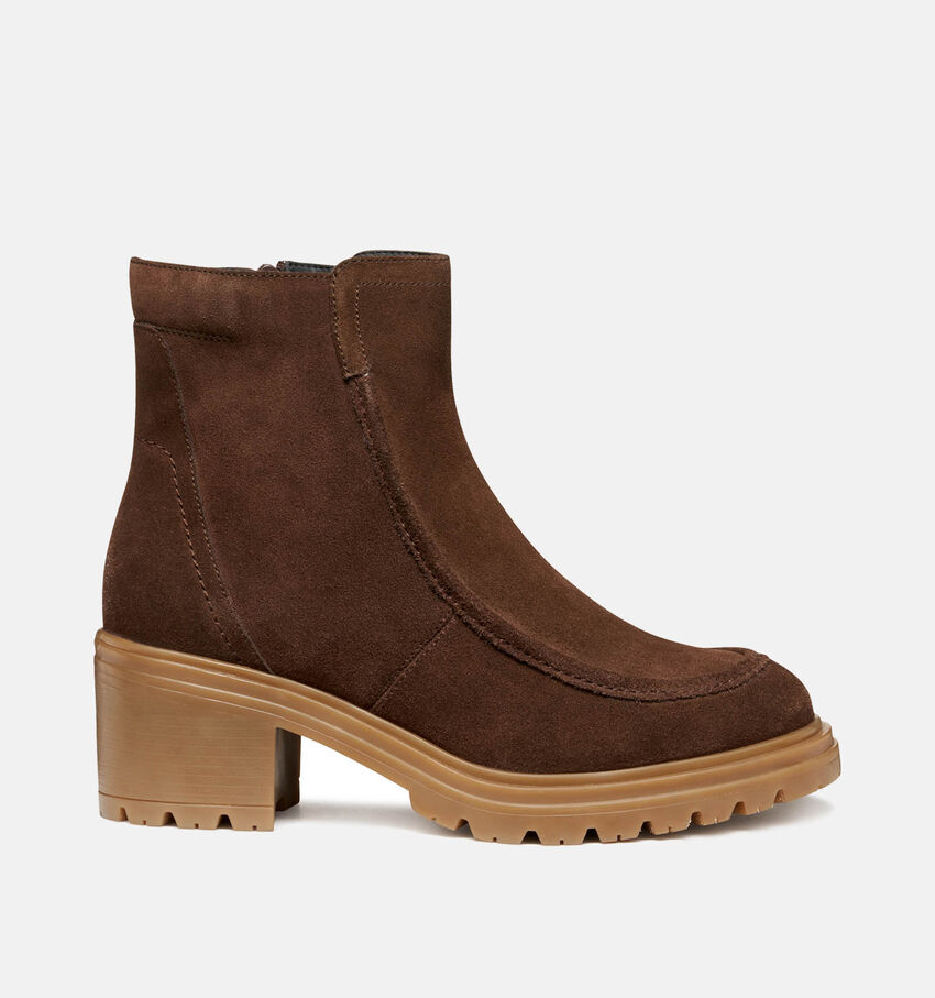 Geox Damiana Bottines à talons en Brun foncé