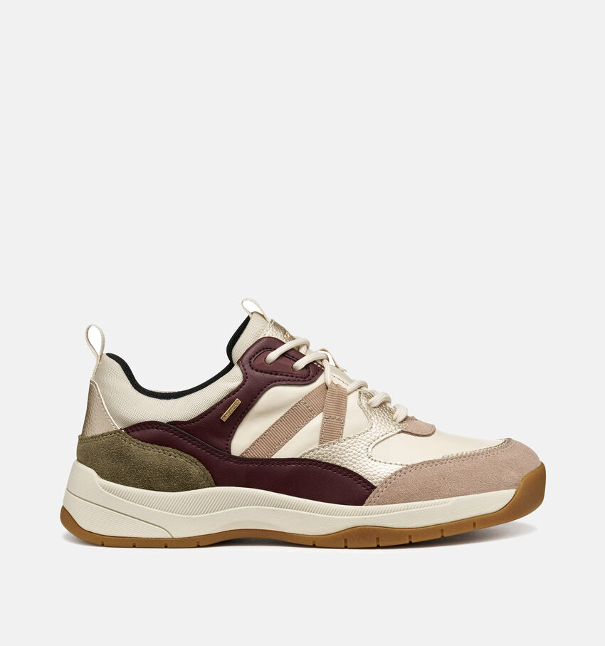 Geox Berinike Beige/Bordeaux Veterschoenen
