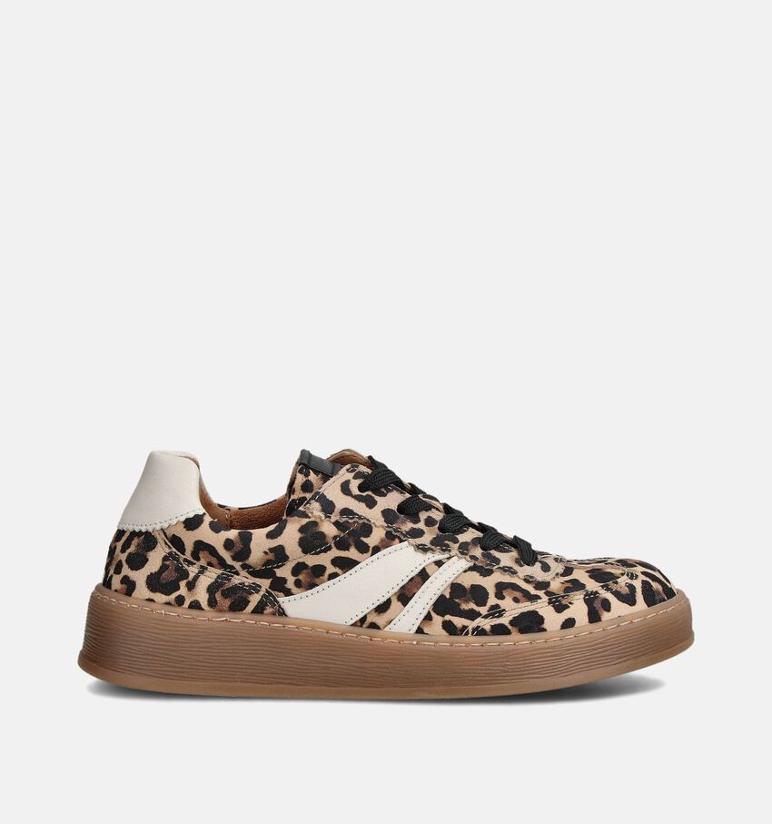 Gabor Leopard Bruine Sneakers