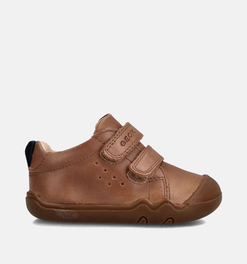 Geox Cognac Steppieup Velcroschoenen