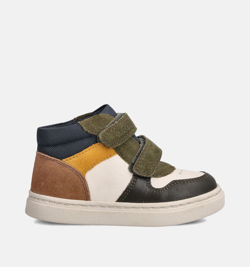 Geox Nashik Beige/Zwarte Hoge Sneakers