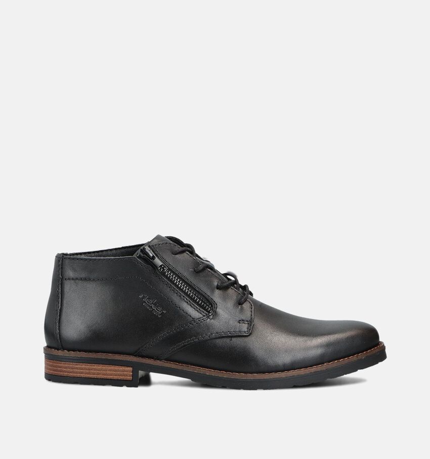 Rieker Zwarte Geklede Veterschoenen