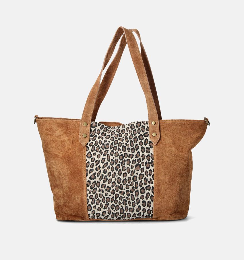Via Limone Bruine Shopper tas met rits