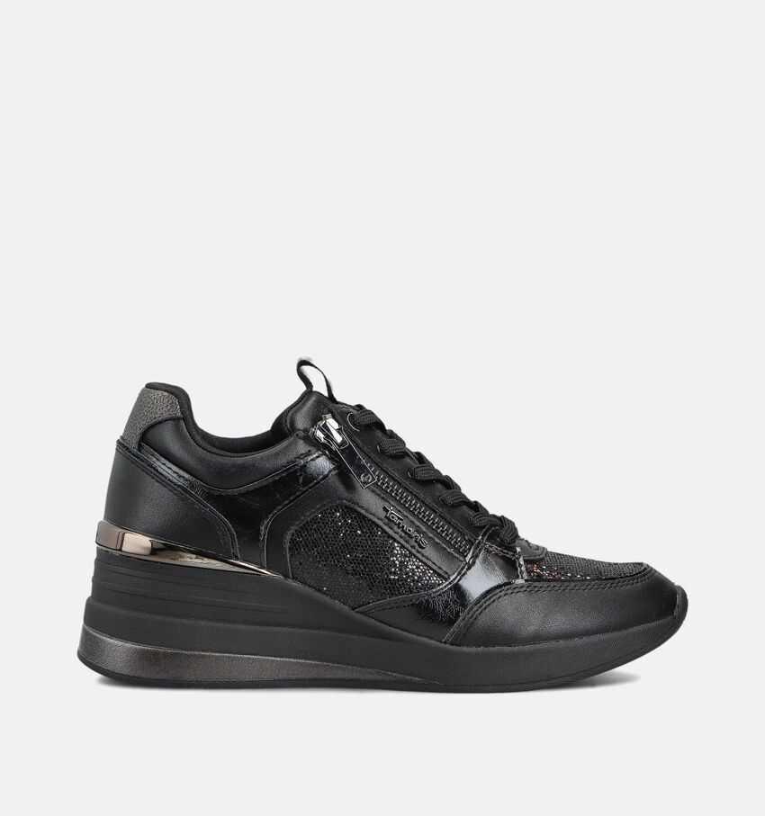 Tamaris Sleehak Sneakers Zwart