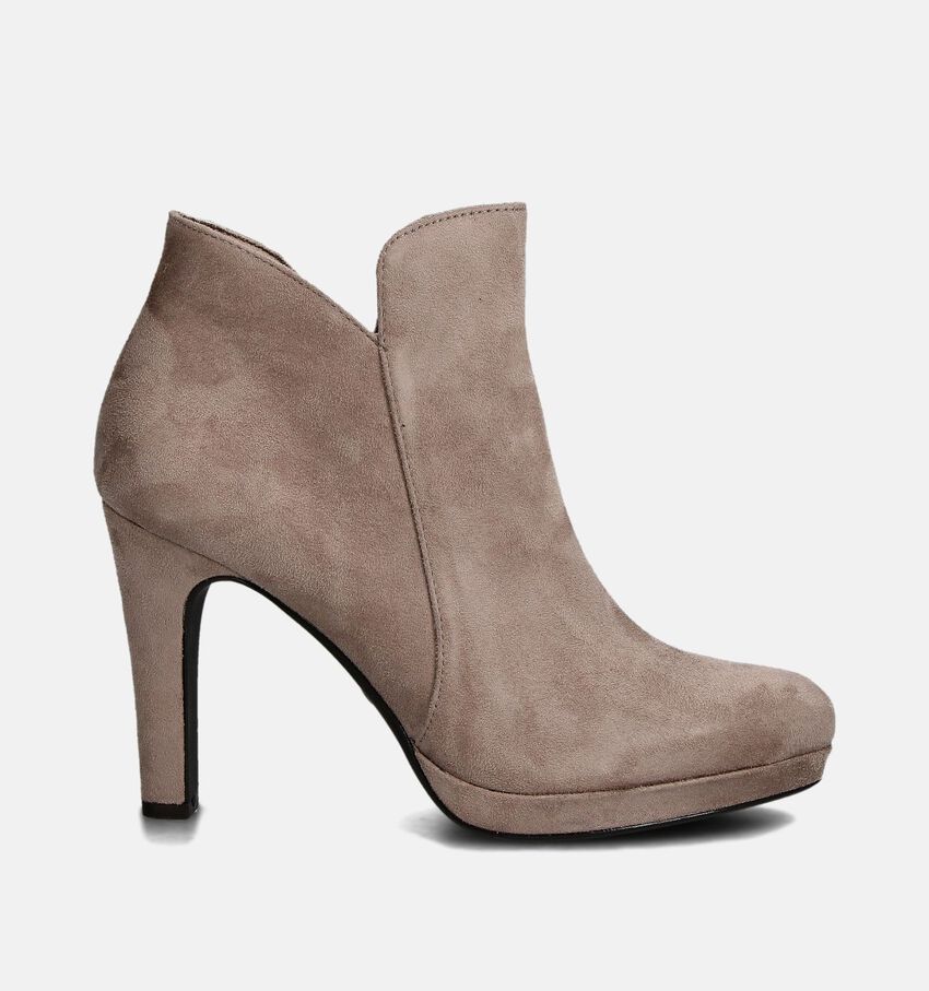Tamaris Taupe Enkellaarzen