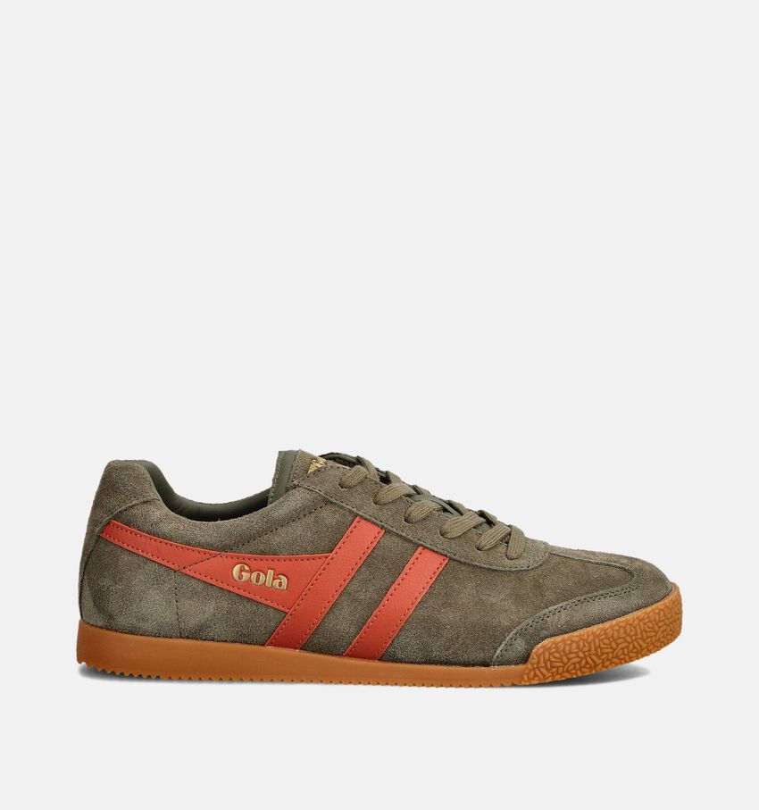 Gola Harrier Kaki/Oranje Sneakers