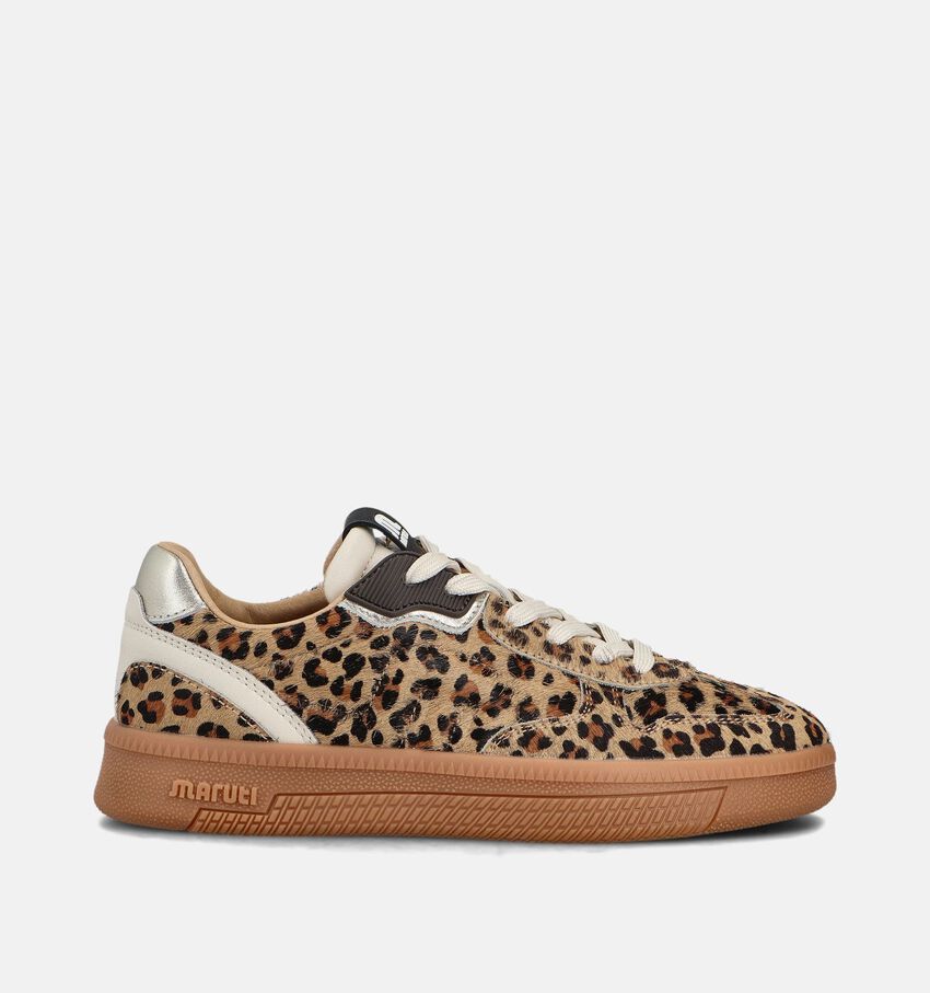Maruti Yale Bruine/Leopard Sneakers