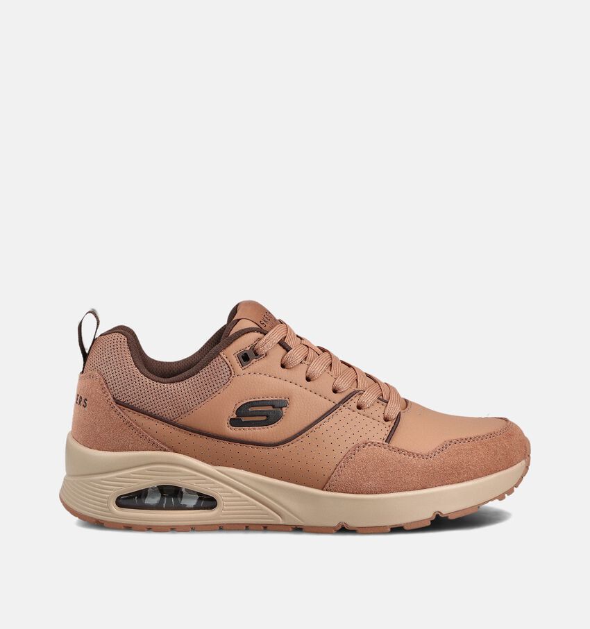 Skechers Uno Retro One Bruine Sneakers