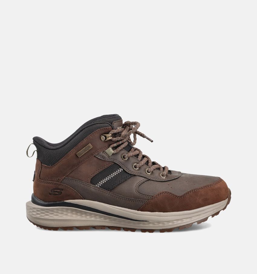 Skechers Boots à lacets en Marron