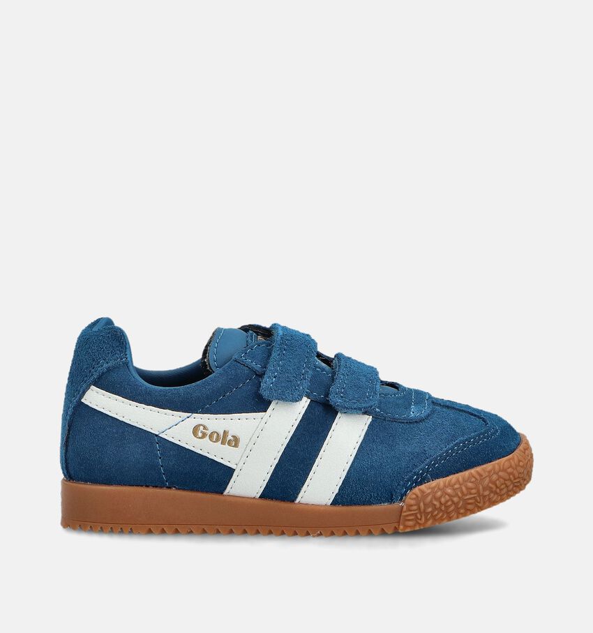 Gola Harrier Strap Blauwe/Witte Sneakers