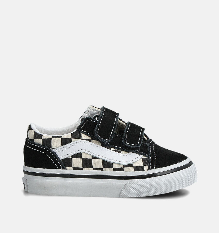 Vans Old Skool Checkerboard Zwarte Sneakers