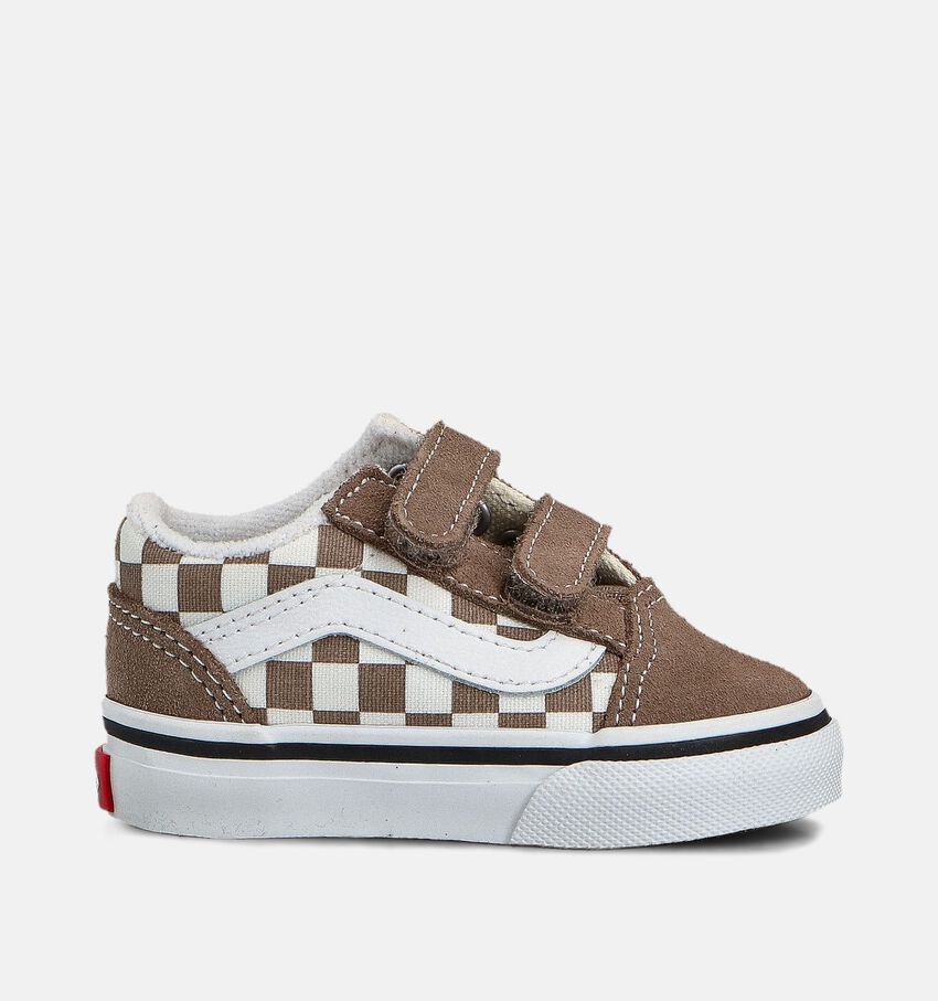 Vans Old Skool Bruine Checkerboard Sneakers