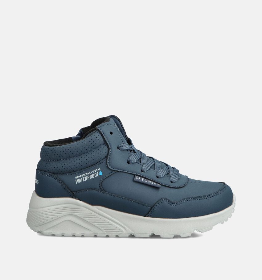 Skechers Uno Lite Blauwe Hoge Sneakers