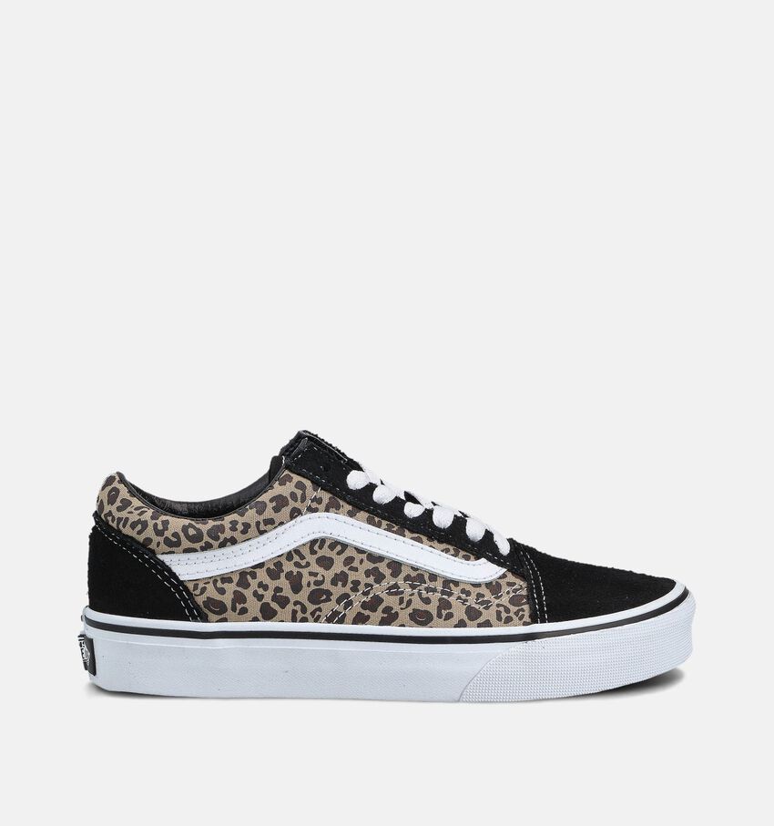 Vans Old Skool Leopard Zwarte Sneakers