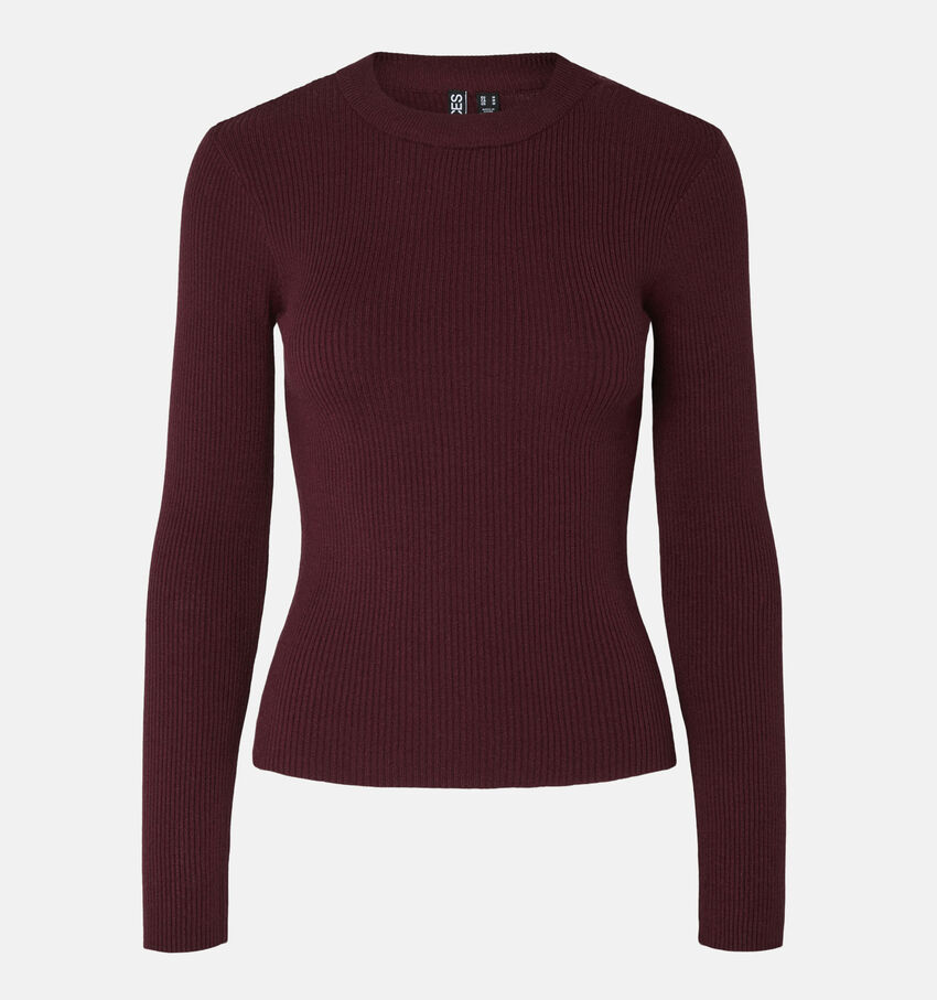 Pieces Mira Bordeaux T-shirt Lange Mouwen