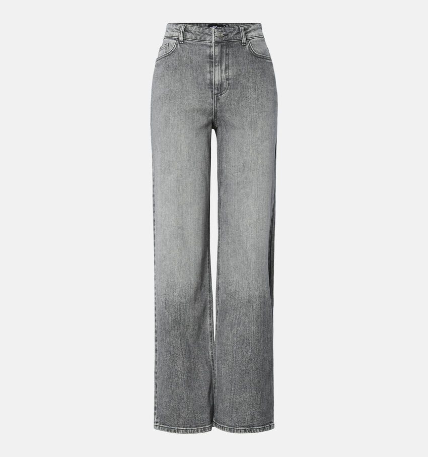 Pieces Silke Grijze Straight leg jeans L32