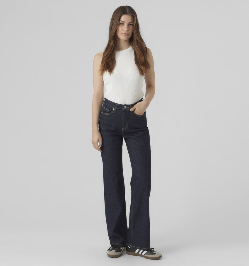 Vero Moda Tessa Donkerblauwe High rise Wide leg jeans L32